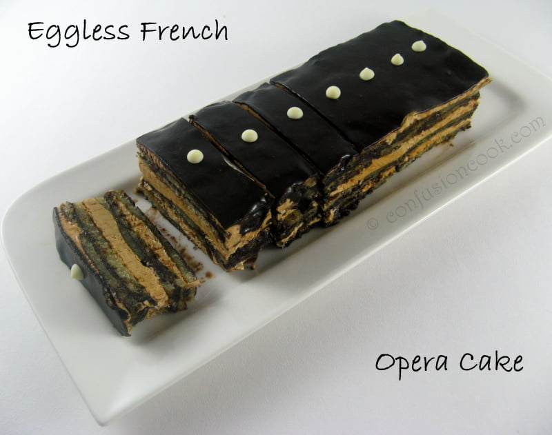 Eggless French Opera Cake