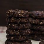 Whole Wheat and Oat Dark Chocolate Brownie Cookies