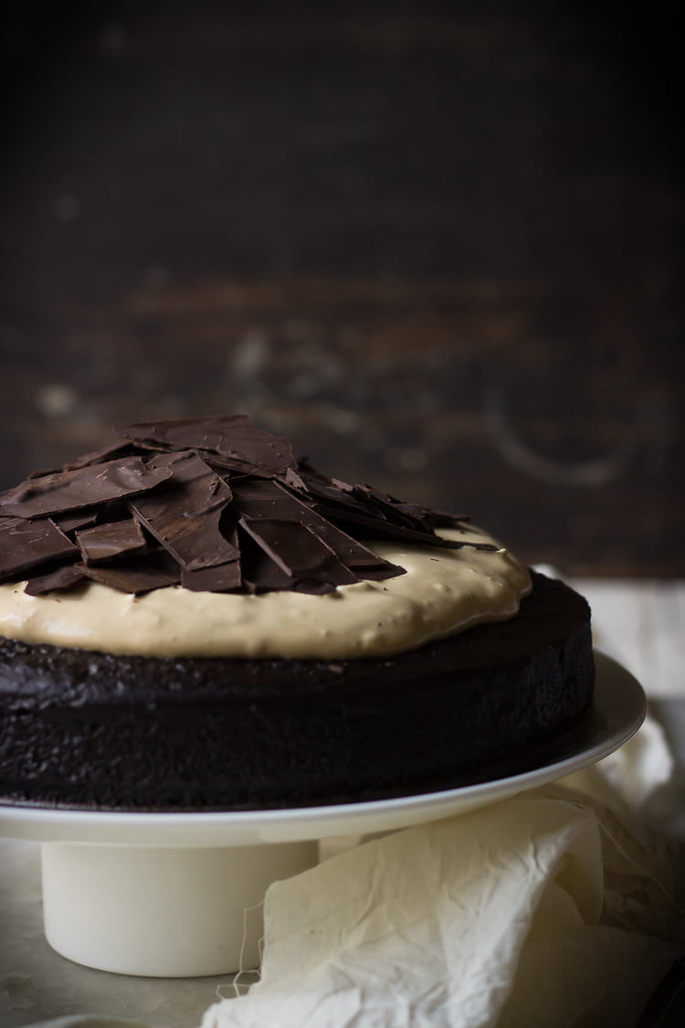 Chocolate Mud Cake with Mascarpone Coffee Topping