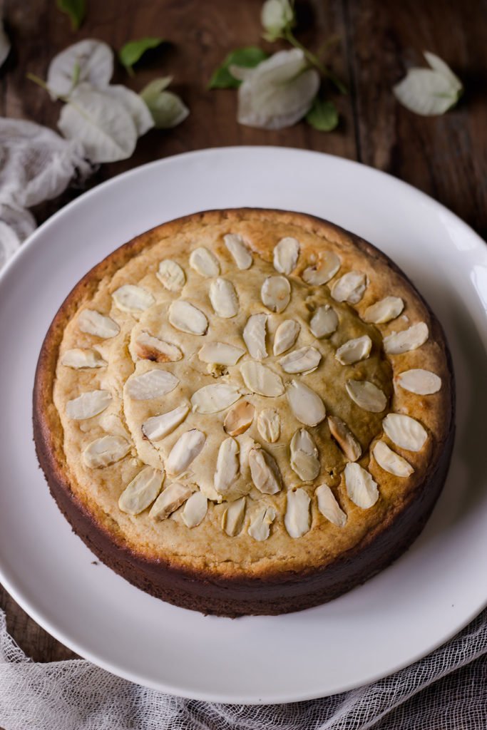 Mawa Cake with Blanched Almonds