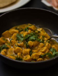 Ingredients for Gatte Ki Sabji, including besan, and cumin seeds