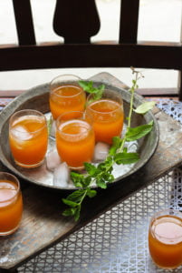 Bel Ka Sharbat (Wood Apple Juice) in a glass