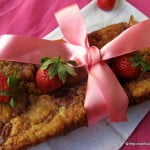 Eggless Roasted Strawberry Pound Cake
