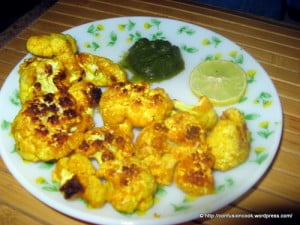 Marinated & Grilled Cauliflower Roasted in Semolina