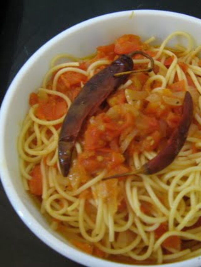 Spaghetti in Arabiata Sauce