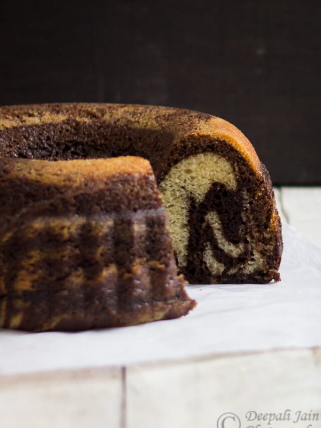 Zoomed-in view of the moist texture of a Chocolate Zebra Cake