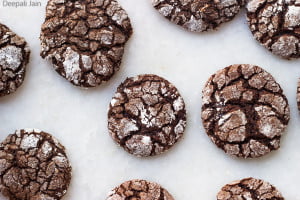Eggless Whole Wheat Crinkle Cookies
