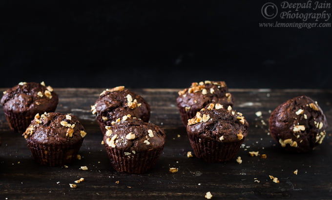 Eggless Chocolate Banana Muffins | Quickbread