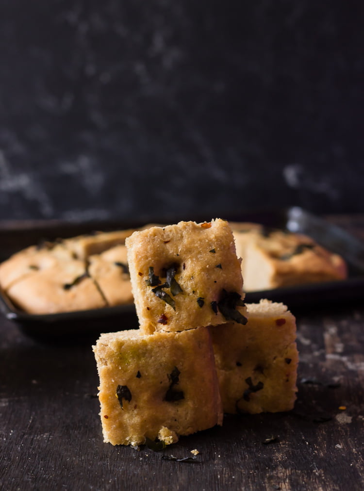 Whole Wheat Basil Focaccia