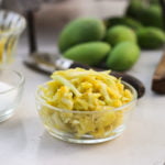 A bowl of Raw Mango ready for the preservation process