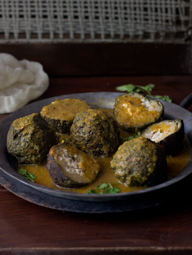 Paneer Spinach Kofta Curry Recipe