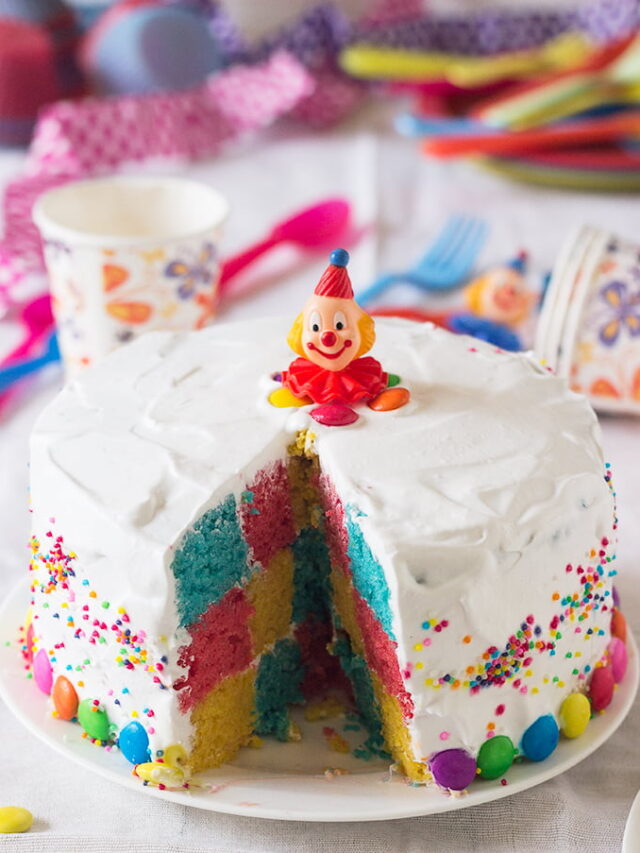 Rainbow Checkerboard Cake Recipe