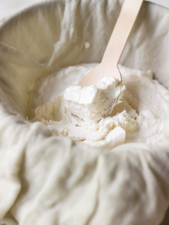 Thick and creamy mascarpone cheese ready to use in desserts