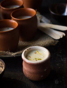 Close-up of a pearl millet pudding with a rich, creamy texture