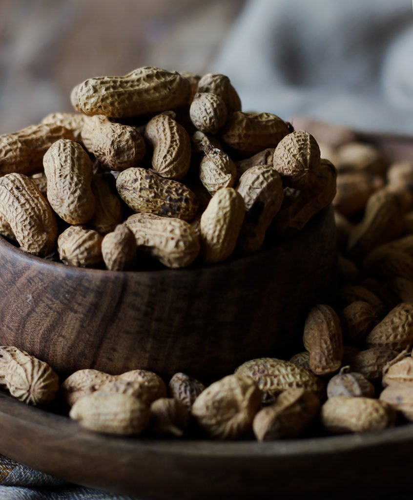 A bowl filled with groundnuts