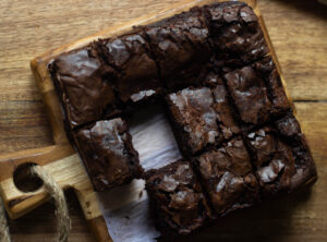 Eggless and Gooey Chocolate Brownies with Crinkle Top