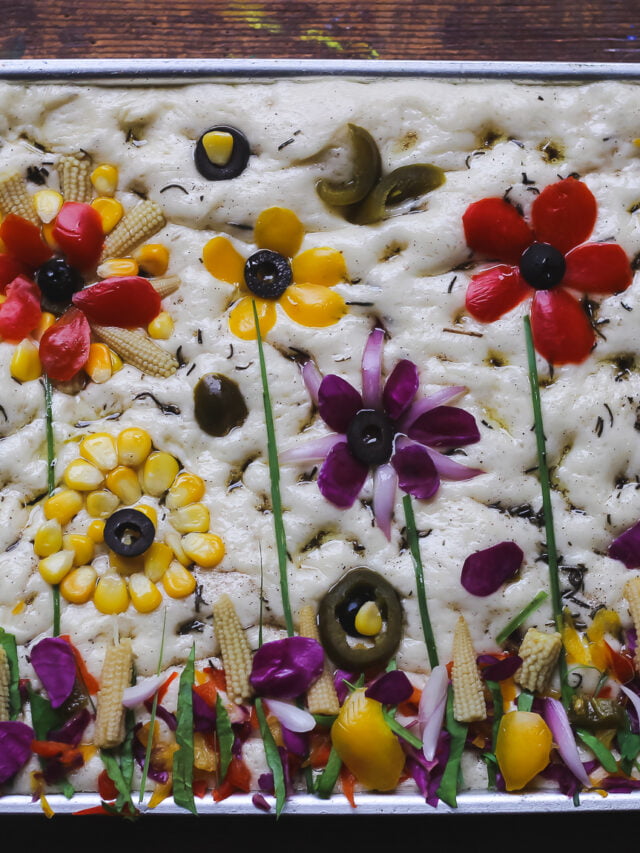 Garden Focaccia ready for baking