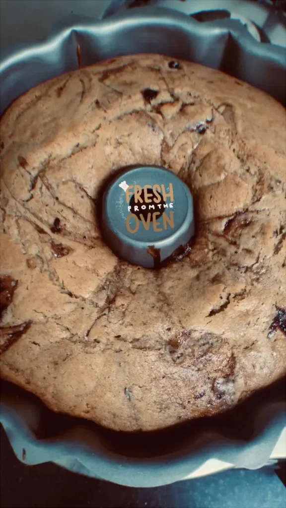 Freshly baked Blueberry Bundt Cake for Christmas celebration