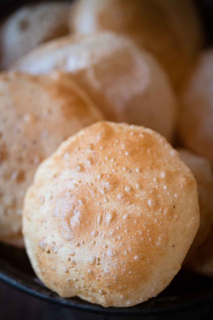 Indian breakfast poori made at home