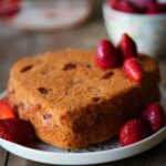 strawberry cake with fresh strawberries